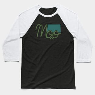 Moo1 Teal & olive Baseball T-Shirt